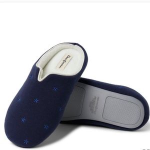 Dearfoams Women’s Dori Embroidered Notch Memory Foam Clog Slippers